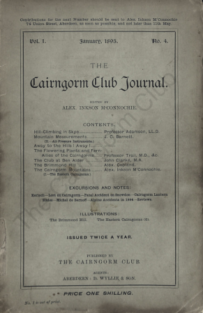 The Cairngorm Club Journal No 4 cover